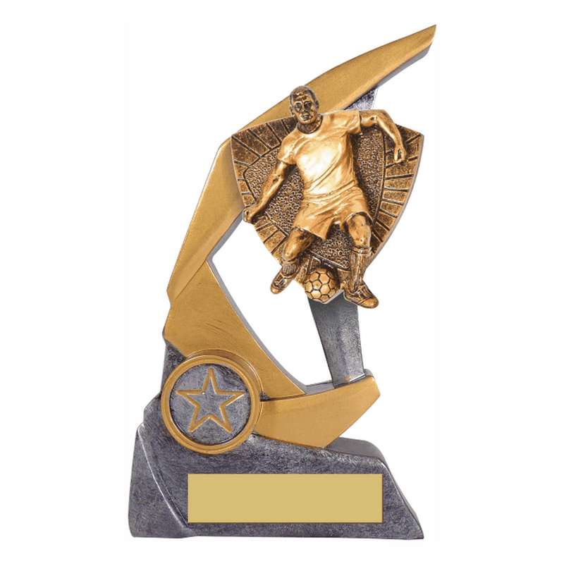 Antique Silver Resin Claw Trophy with Male Football Trim 150mm – Ant Silver